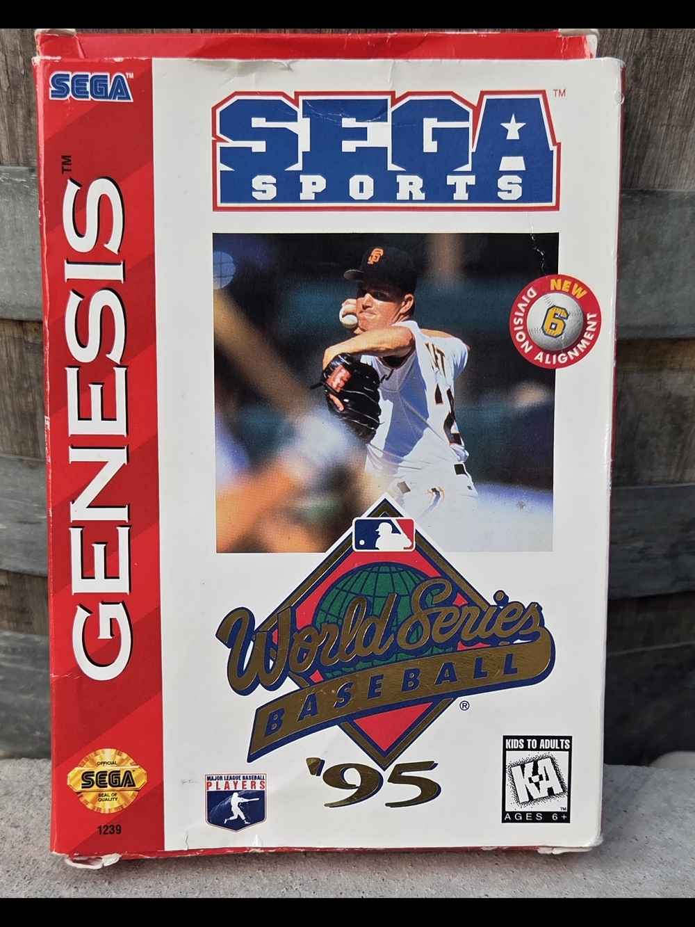 World Series Baseball '95 (Sega Genesis, 1994) Vintage Video Game
